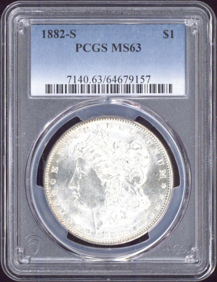 1882-S One Dollar PCGS MS63 - US PCGS MS63